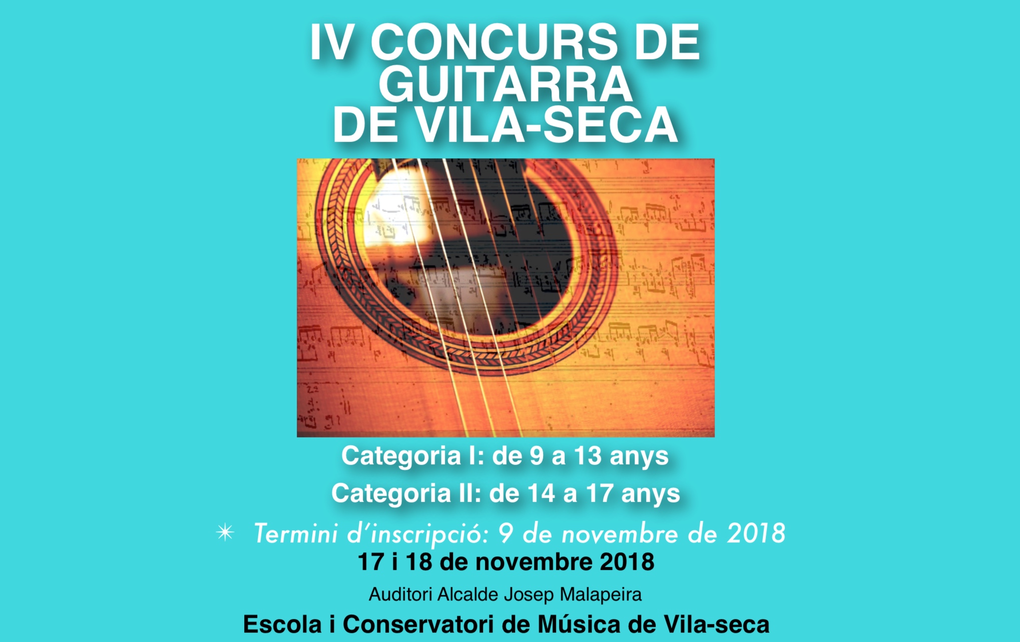 Convocada una nova edició del Concurs de Guitarra de Vila-seca