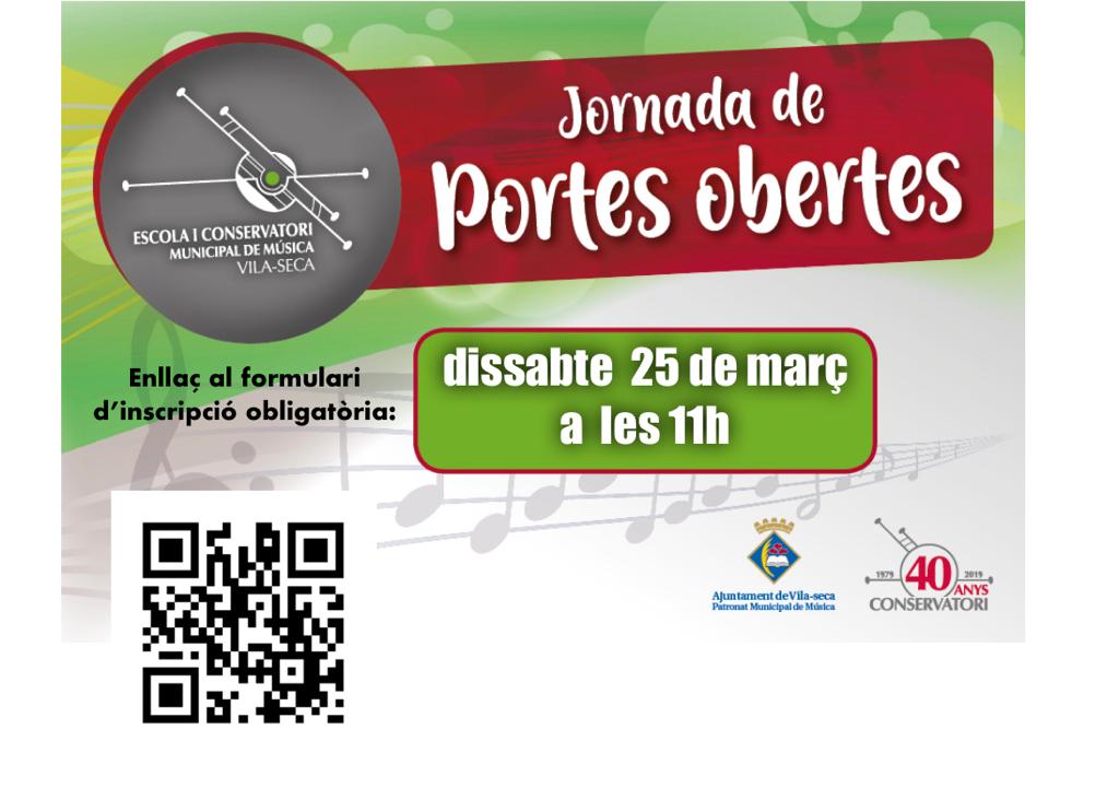 Portes Obertes 2023 - Dissabte 25 de març a les 11h