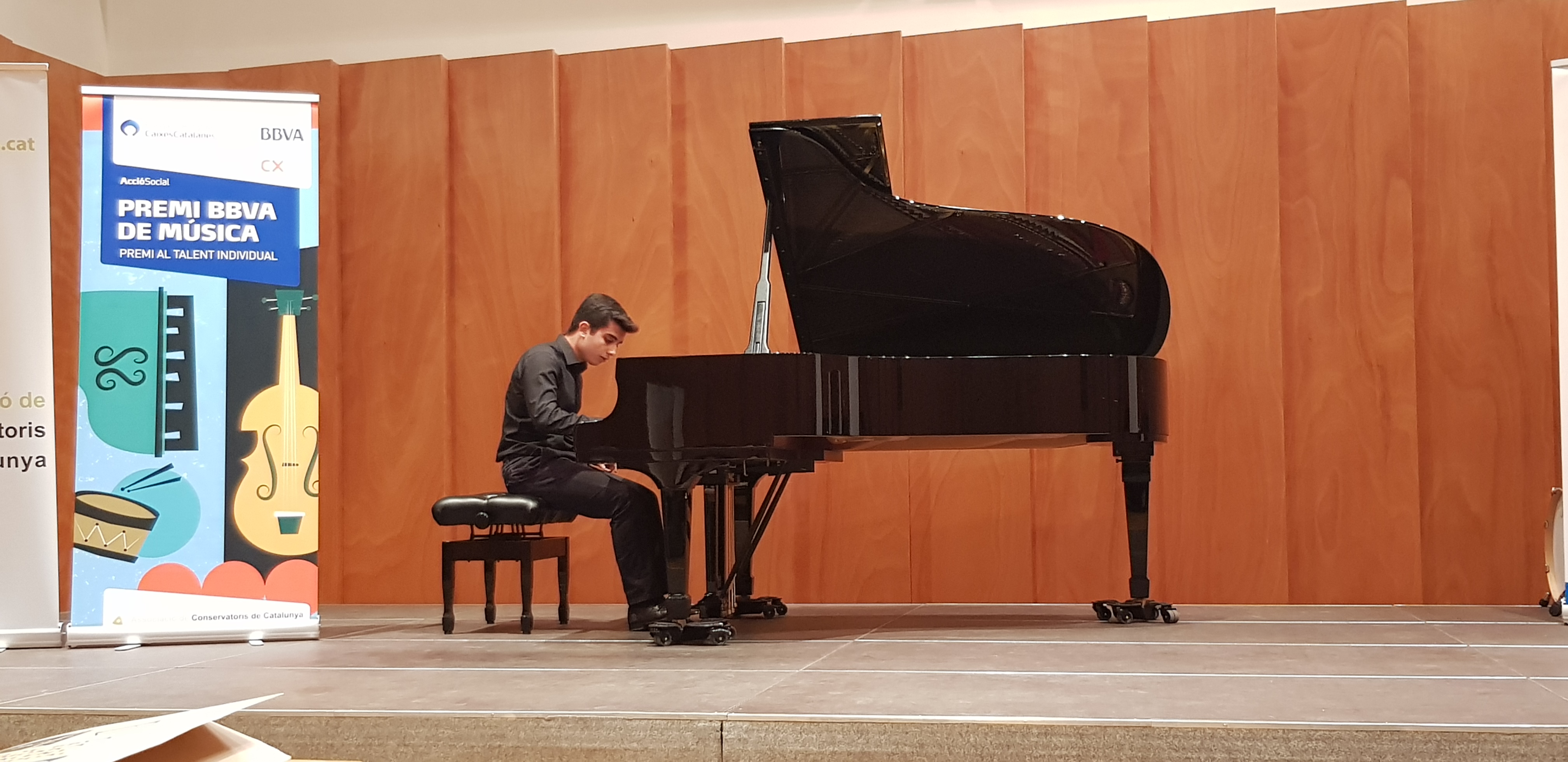 L'alumne de piano Carlos Bujosa Salazar 2n premi-menció del Premi BBVA al Talent Individual