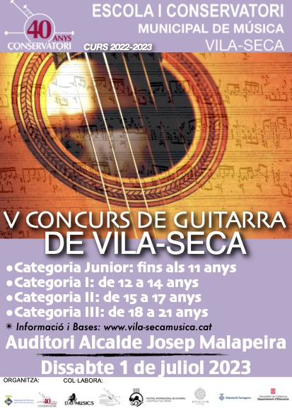 Obertes les inscripcions per al V Concurs de Guitarra de Vila-seca