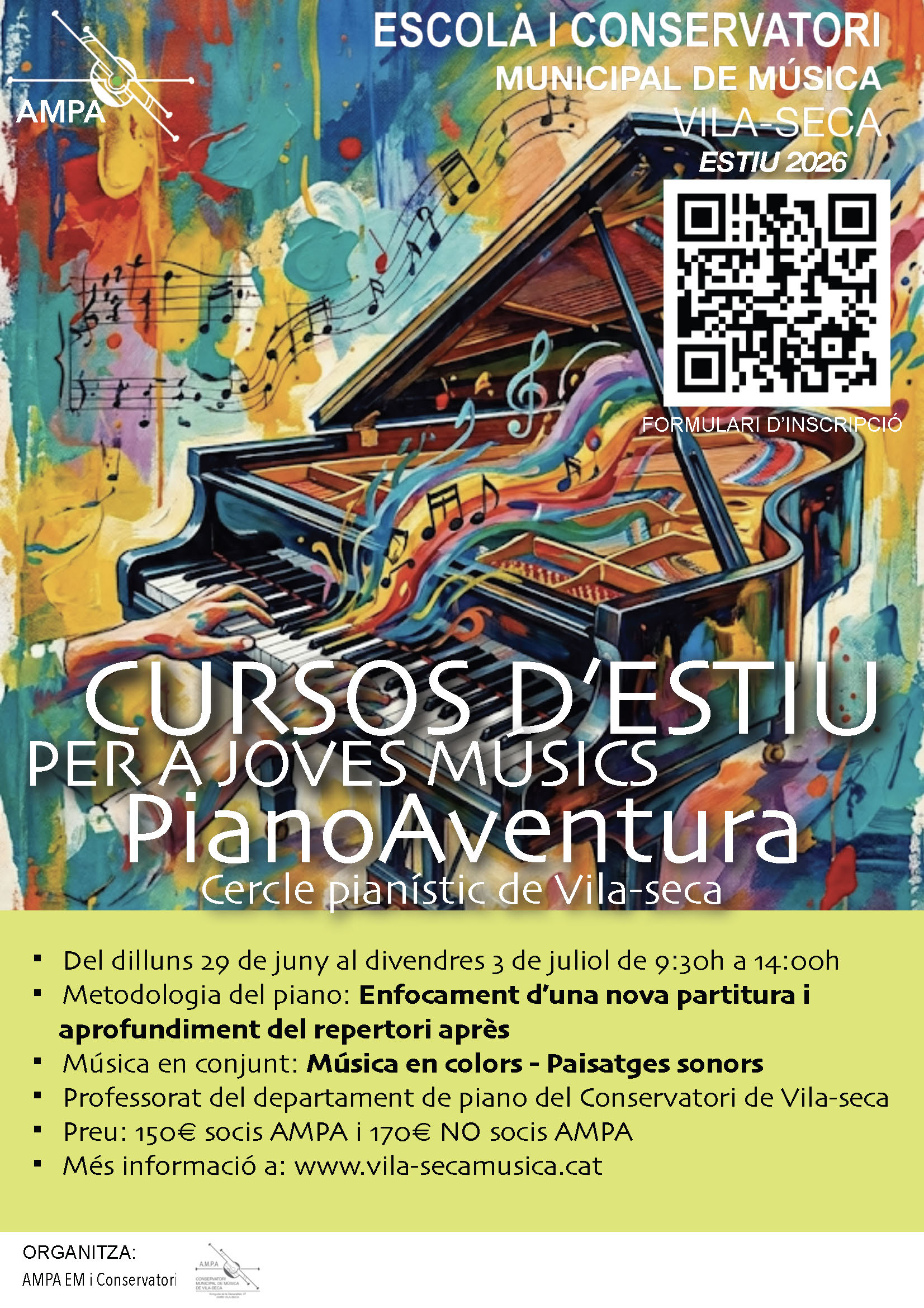 Obertes les inscripcions del curs d'estiu PianoAventura 2026