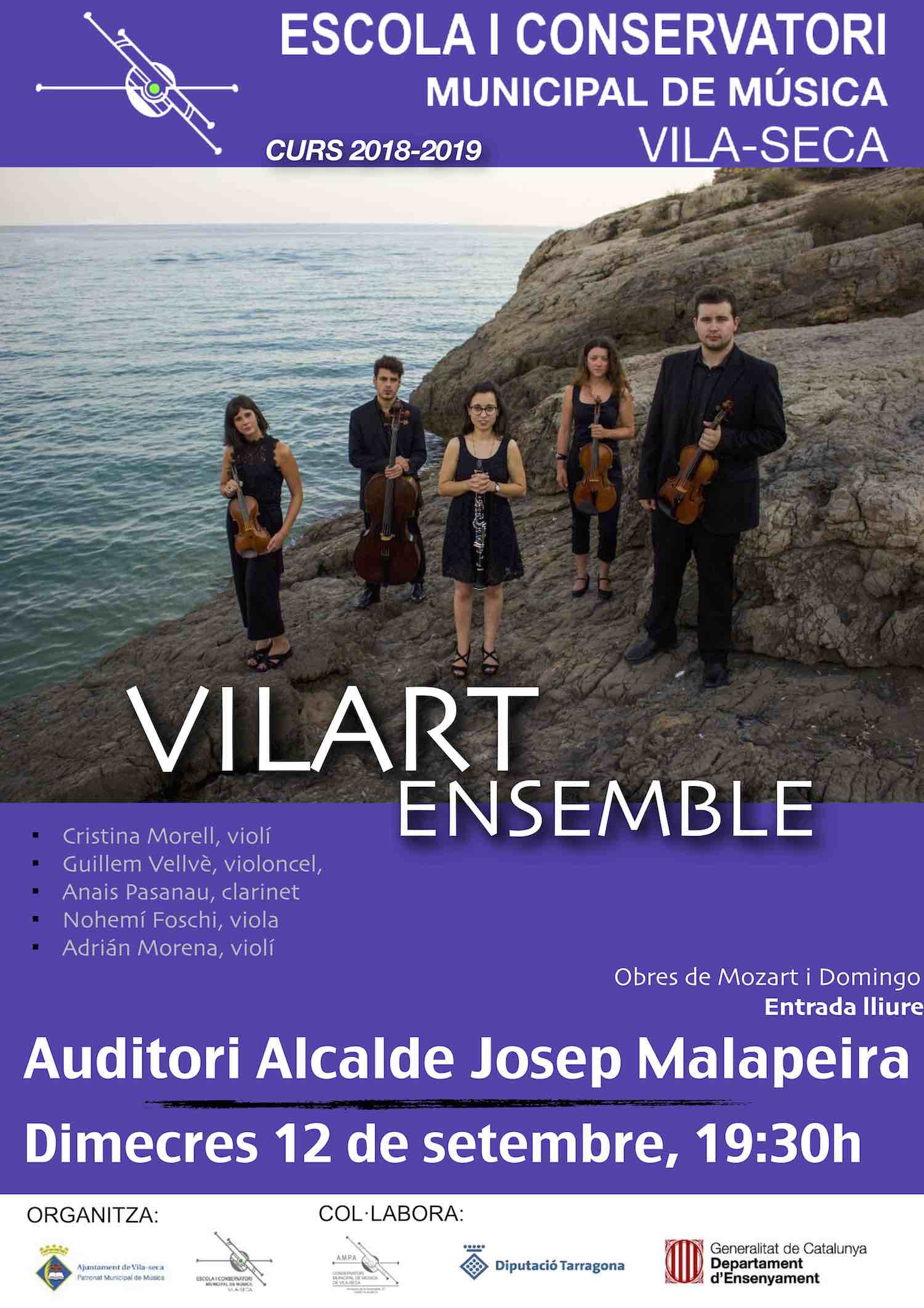 Concert de Vilart Ensemble a l'Auditori Alcalde Josep Malapeira