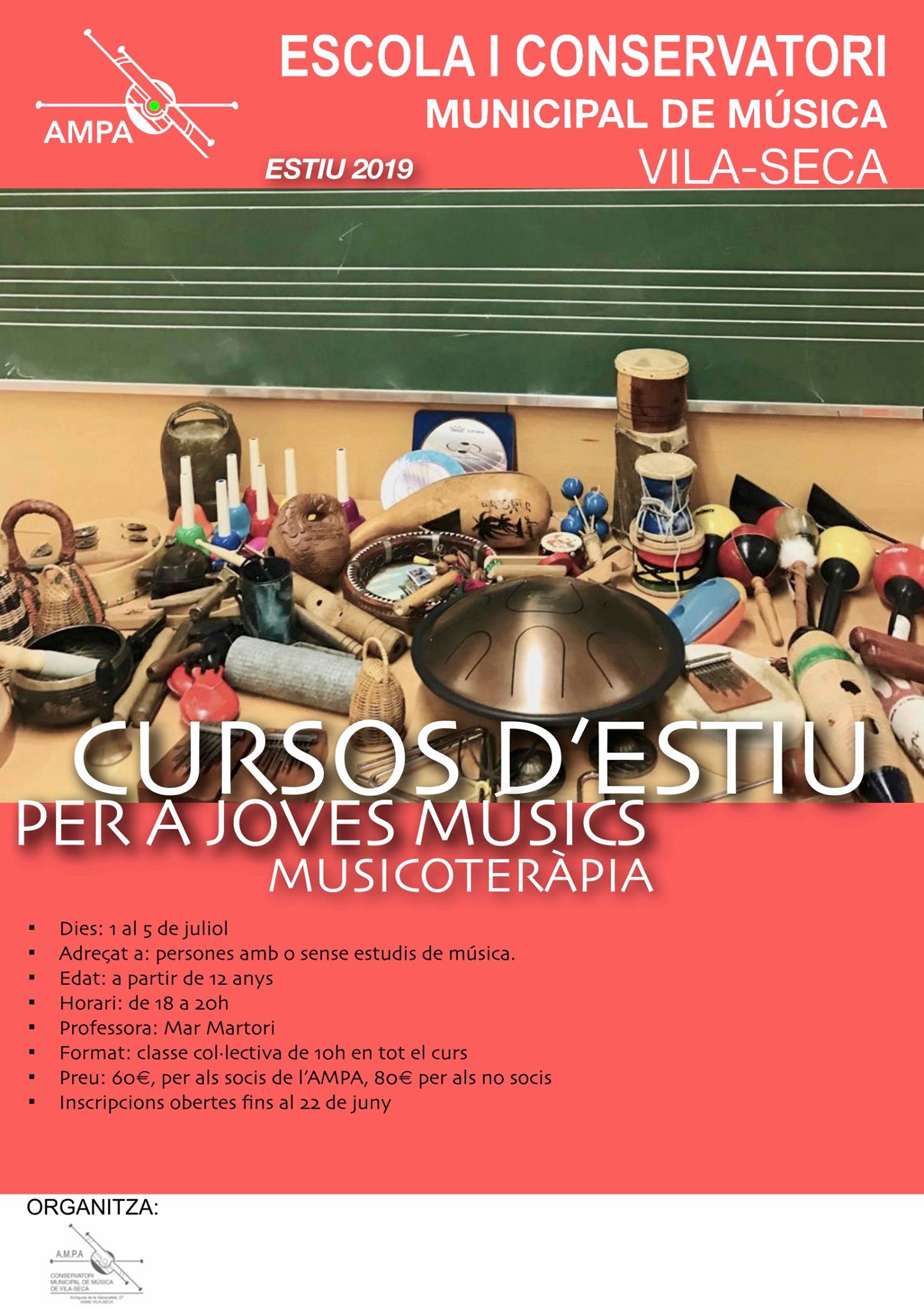 Inscripcions obertes al Curs d'Estiu per a Joves Músics de Musicoteràpia