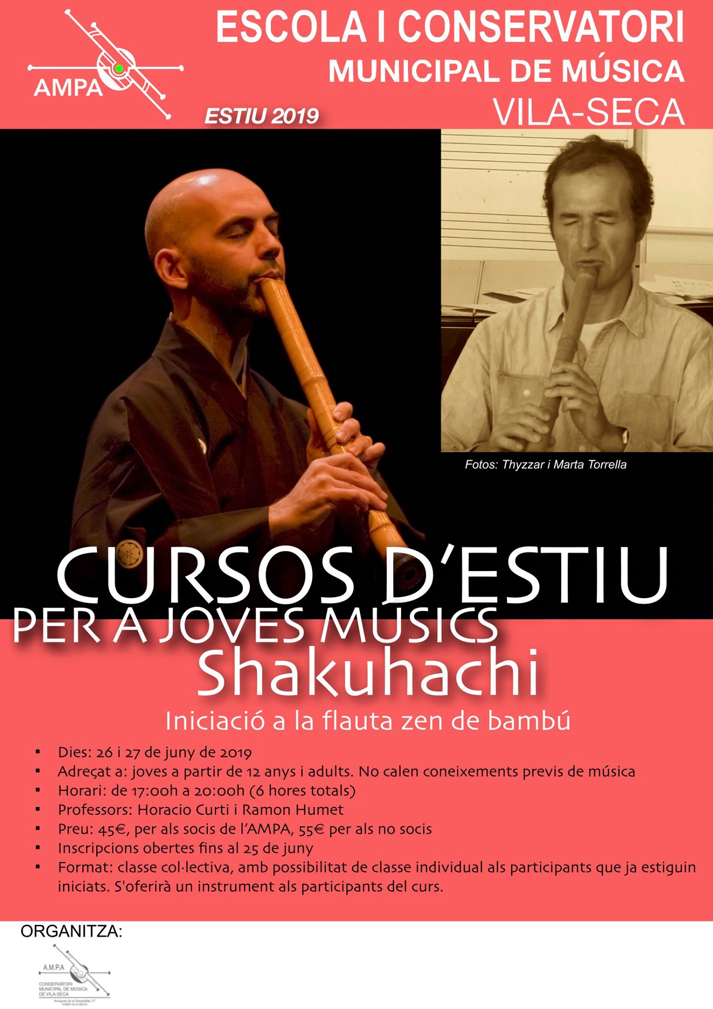 Inscripcions obertes al Curs d'Estiu per a Joves Músics de Shakuhachi