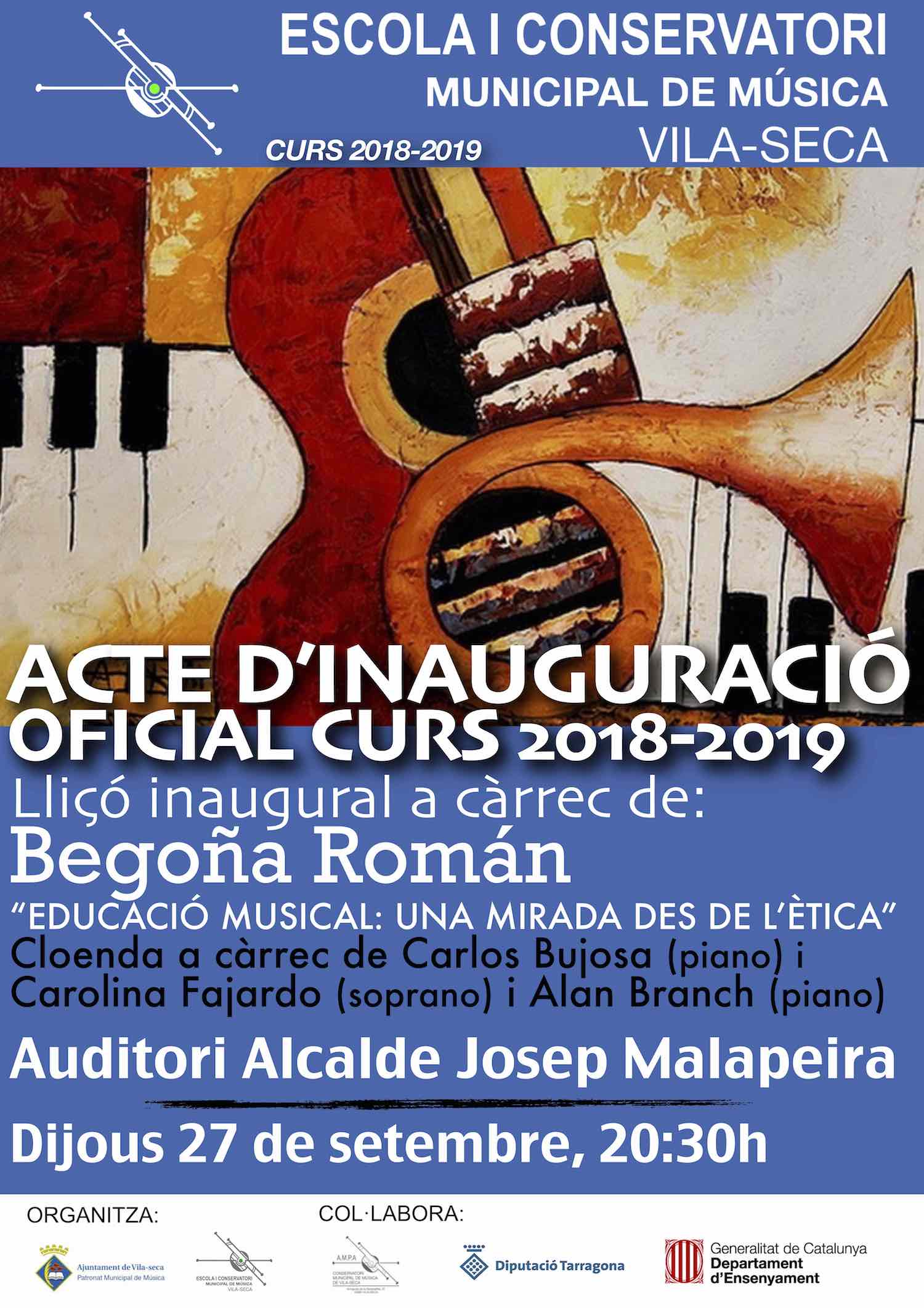 Acte d'inauguració oficial del curs 2018-2019 el dijous 27 de setembre