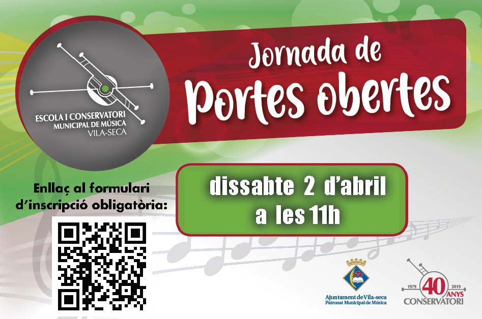 Portes Obertes 2022 - Dissabte 2 d'abril a les 11h