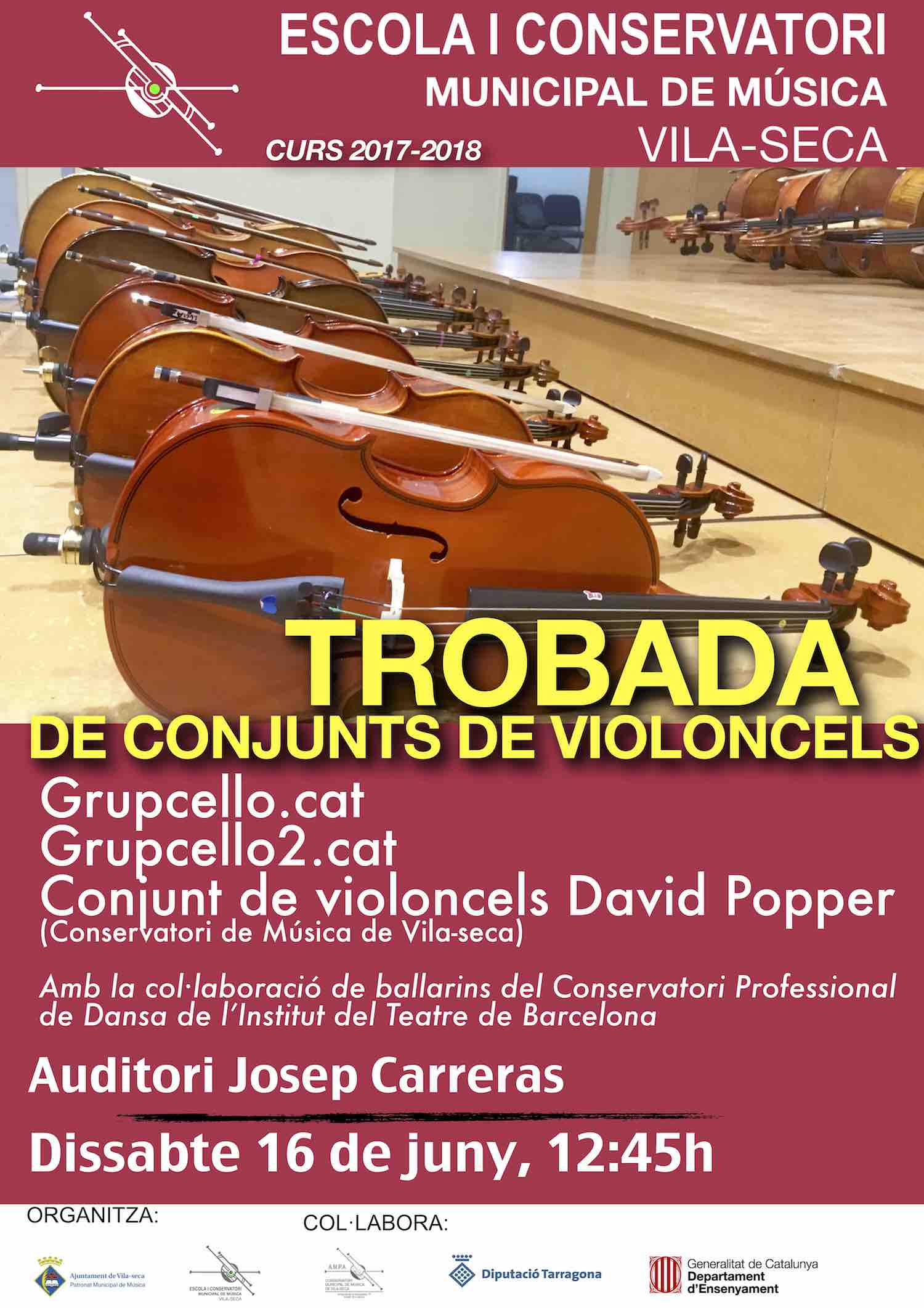 40 violoncel·listes d'arreu del país participaran a la Trobada de Conjunts de Violoncel