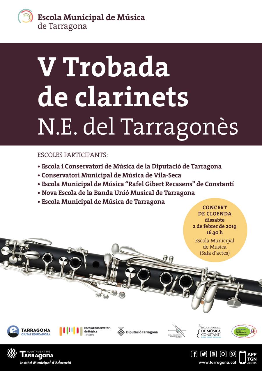 Alumnes del conservatori participen a la V Trobada de clarinets de Nivell Elemental del Tarragonès